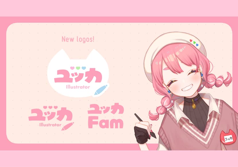 イラストレーター ユッカさんロゴ
